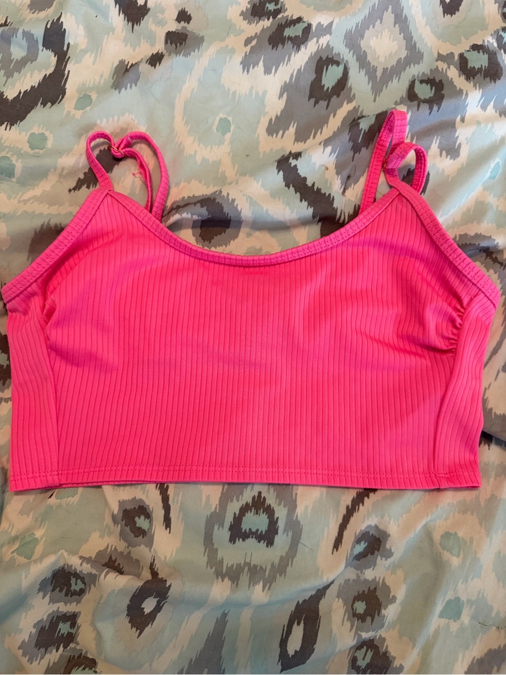 wild fable Hot Pink Ribbed Cropped Tank